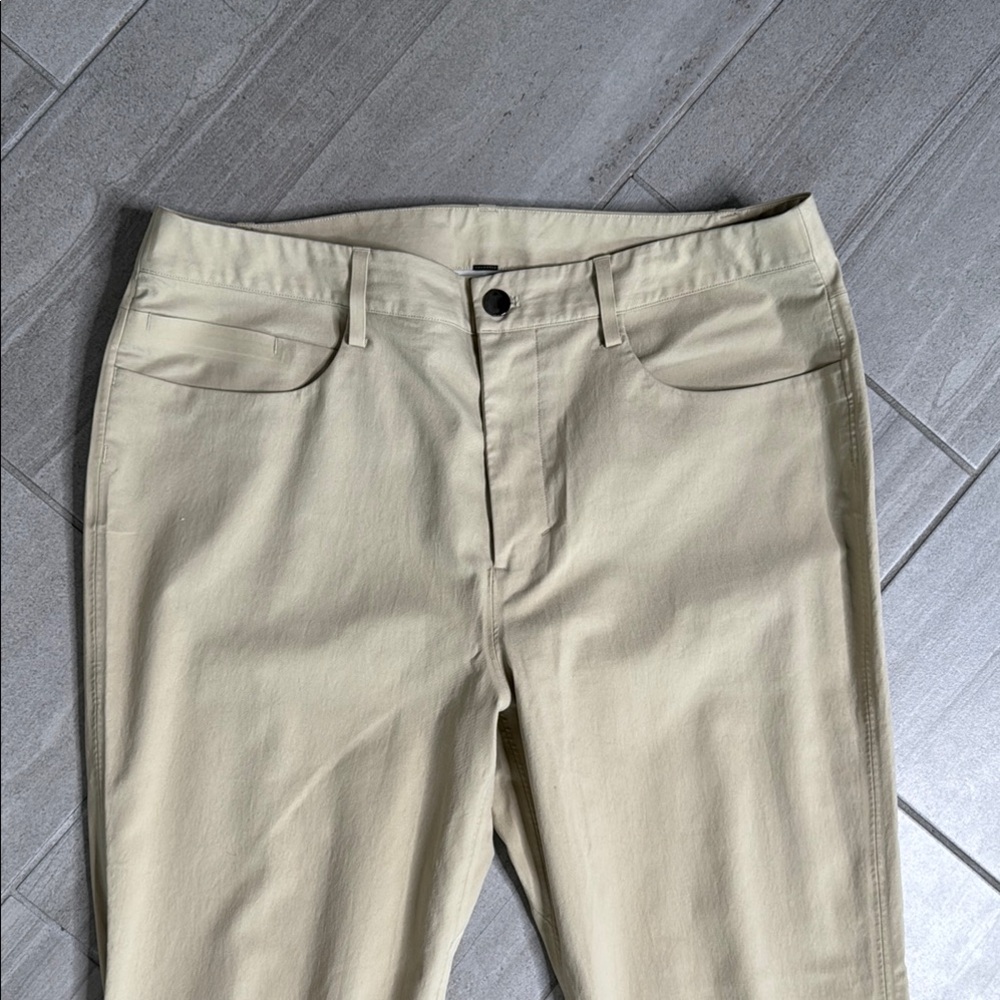 lululemon athletica ABC Slim-Fit Trouser Tan Chinos Straight Leg - Picture 3 of 10